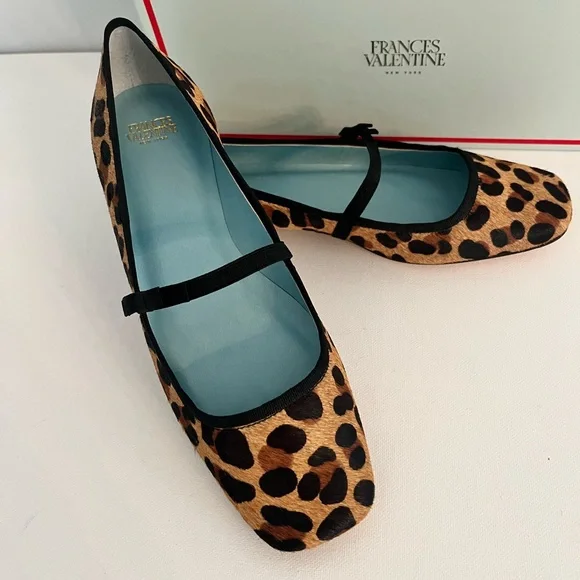Frances Valentine Animal Print Flats with Black Trim - Picture 4 of 14